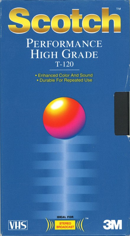 VHS, Video Home System Scotch Performance 120 Type I Normal 1993 USA