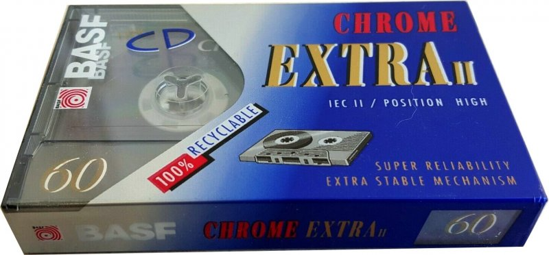 Compact Cassette BASF Chrome Extra II 60 Type II Chrome 1993 Europe
