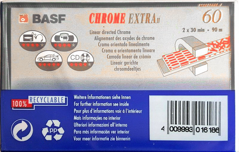 Compact Cassette: BASF  - Chrome Extra II 60