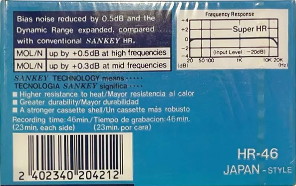 Compact Cassette Sankey HR 46 Type I Normal Unknown Country