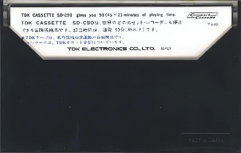 Compact Cassette TDK SD 90 Type I Normal 1973 Japan