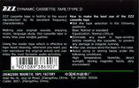 Compact Cassette ZZZ ZD 90 Type I Normal 1989 Worldwide