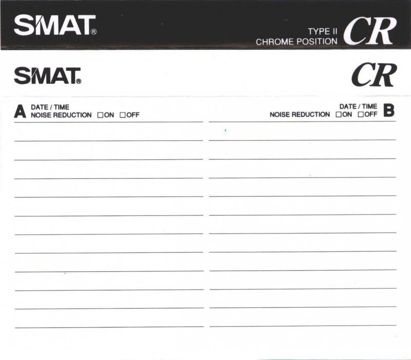 Compact Cassette: Sunkyong Magnetic Limited (SKM) Smat - CR 60