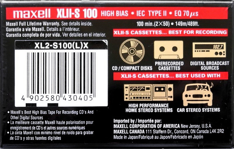 Compact Cassette: Maxell / Hitachi Maxell - XLII-S 100