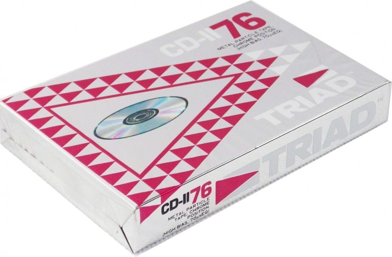 Compact Cassette Triad CD 76 Type II Chrome 1988 North America