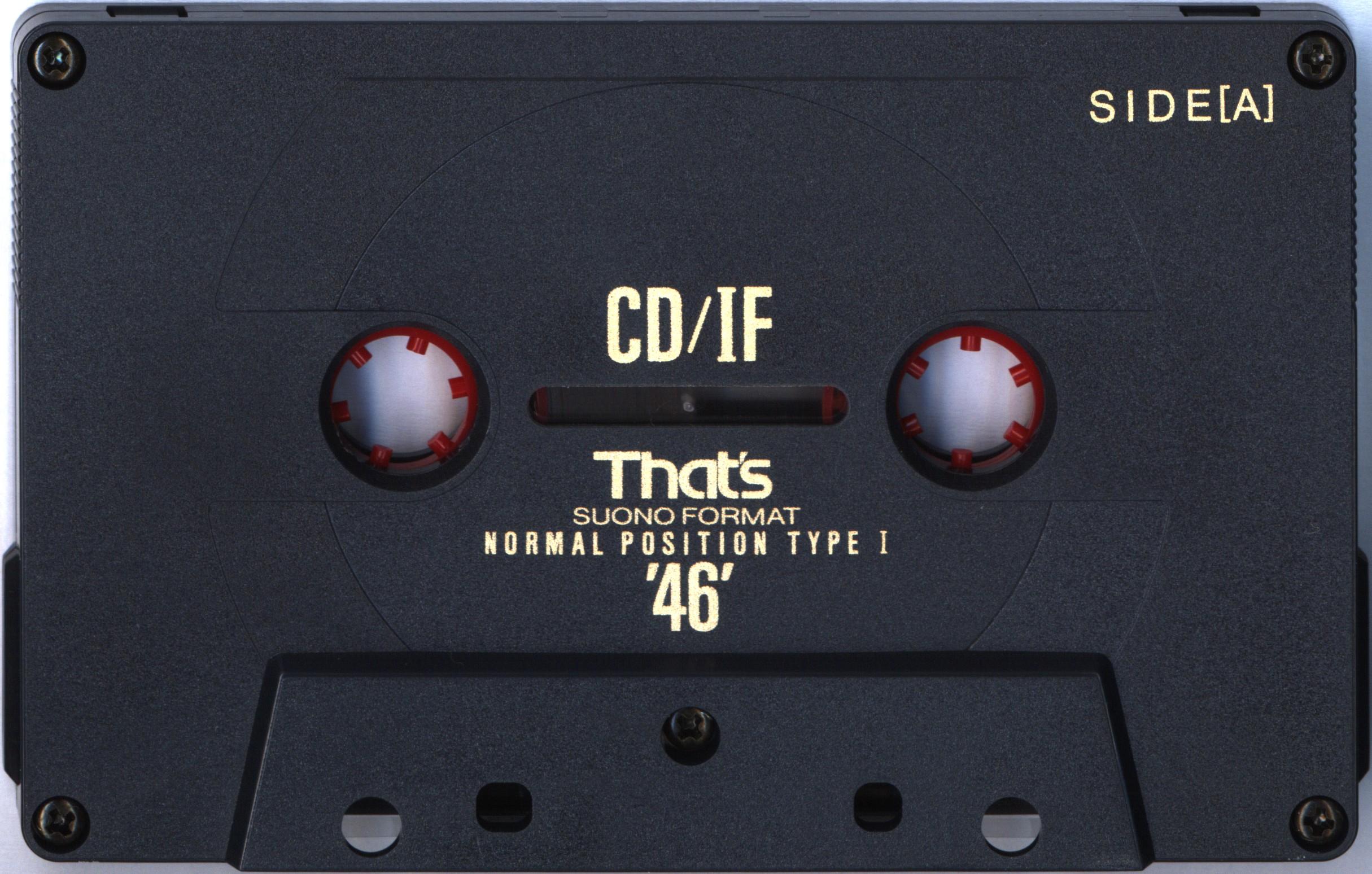 Compact Cassette Thats CD-IF 46 Type I Normal 1991 Japan