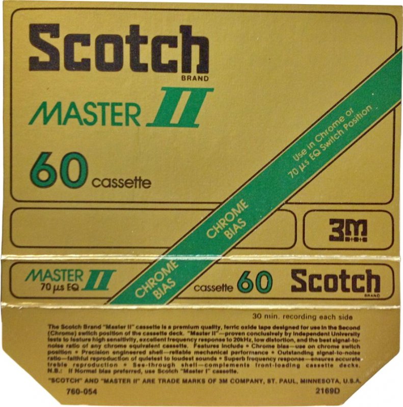 Compact Cassette: 3M Scotch - Master II 60