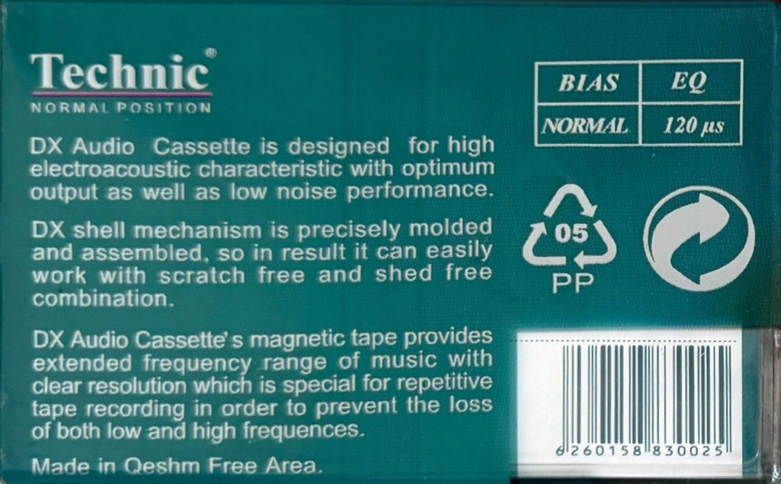 Compact Cassette Technic DX 60 Type I Normal Near East