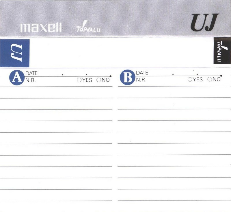 Compact Cassette Maxell UJ 90 "UJ-90JT" Type I Normal 2001 Japan