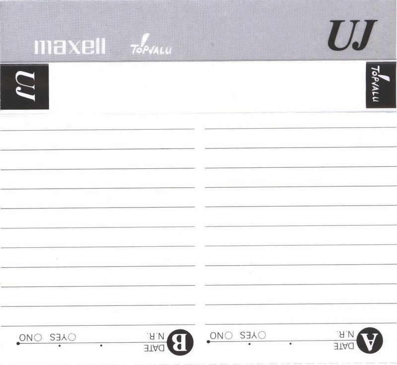 Compact Cassette Maxell UJ 90 "UJ-90JT" Type I Normal 2001 Japan