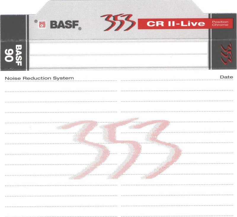 Compact Cassette BASF CR II-Live 90 Type II Chrome 1994 Europe