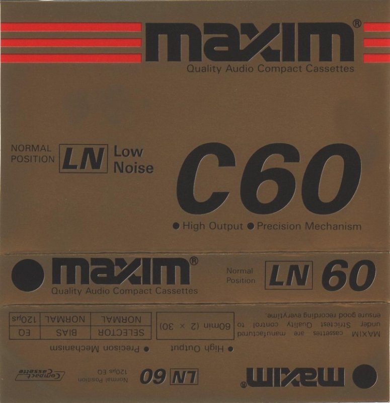 Compact Cassette: Unknown Maxim - LN 60