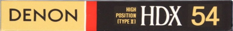 Compact Cassette Denon HD-X 54 "HD-X54P" Type II Chrome 1989 Japan