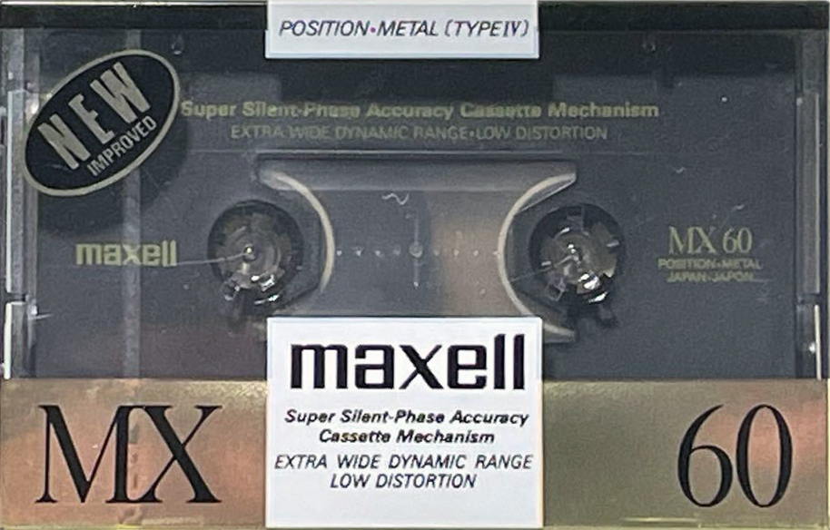 Compact Cassette Maxell MX 60 Type IV Metal 1988 Japan