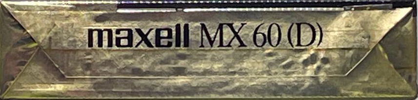 Compact Cassette Maxell MX 60 Type IV Metal 1988 Japan