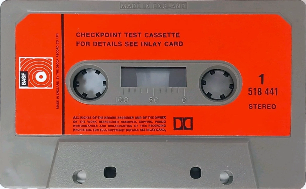 Compact Cassette BASF Checkpoint Test Cassette 1976 UK