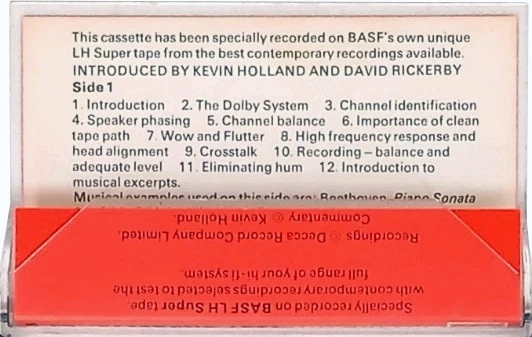 Compact Cassette BASF Checkpoint Test Cassette 1976 UK