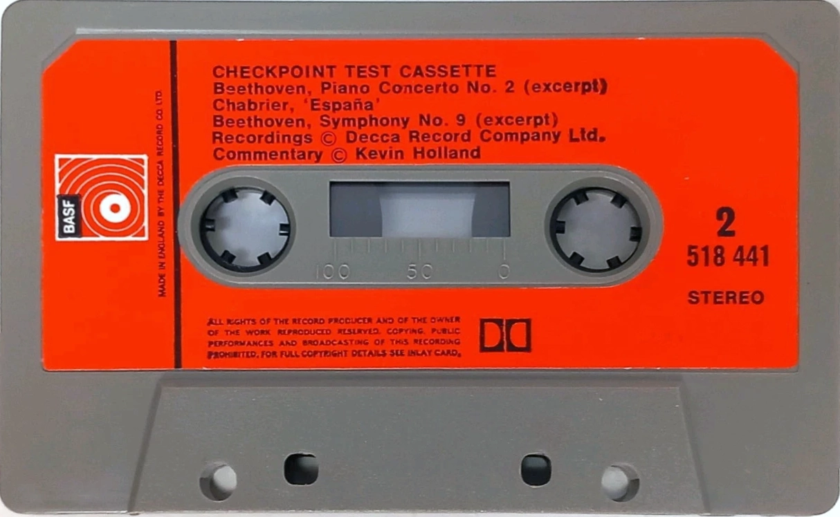 Compact Cassette BASF Checkpoint Test Cassette 1976 UK