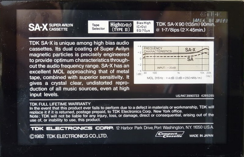 Compact Cassette: TDK  - SA-X 90