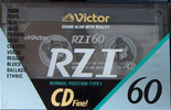 Compact Cassette Victor RZI 60 "RZ1-60N" Type I Normal 1990 Japan