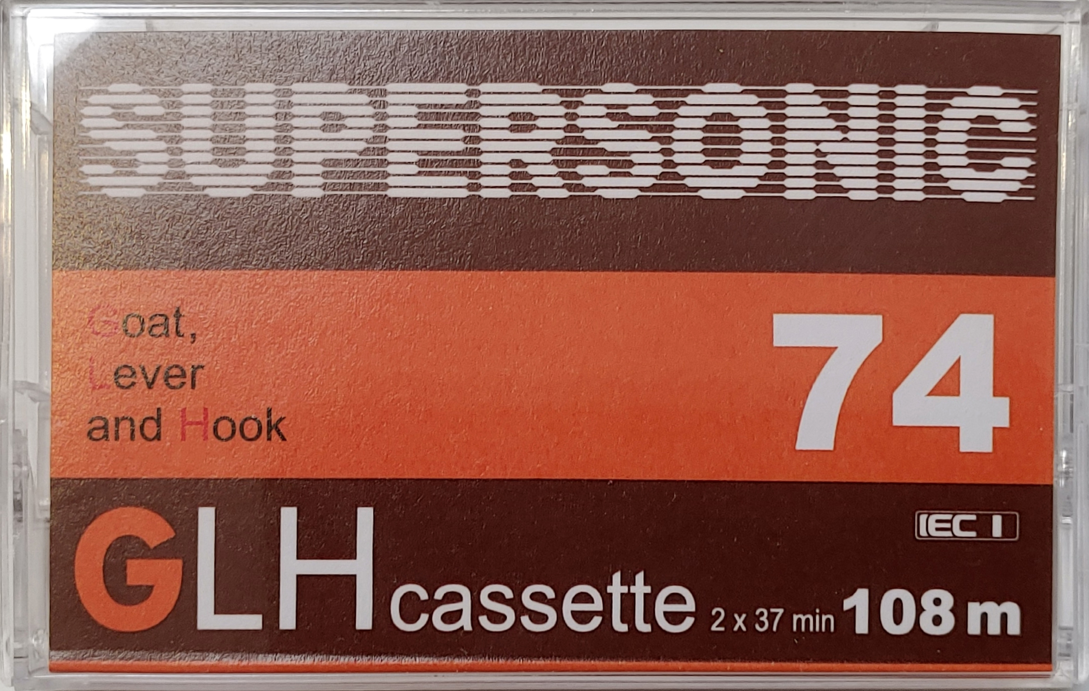 Compact Cassette CRUX Supersonic GLH 74 "Goat, Lever and Hook" Type I Normal 2024 Worldwide