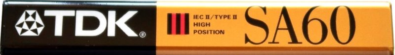 Compact Cassette TDK SA 60 "SA60" Type II Chrome 1991 North America