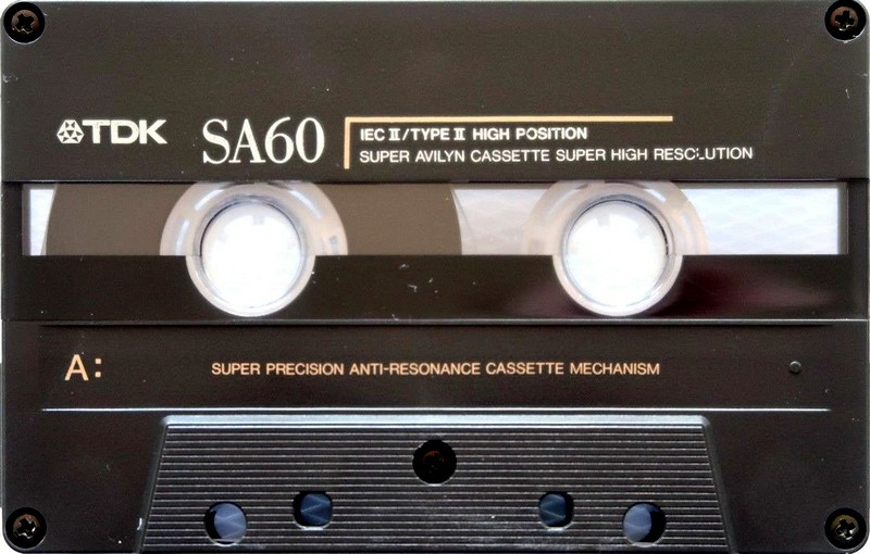 Compact Cassette TDK SA 60 "SA60" Type II Chrome 1991 North America