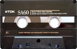 Compact Cassette TDK SA 60 "SA60" Type II Chrome 1991 North America