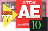 Compact Cassette TDK AE 10 "AE-10F" Type I Normal 1998 Japan