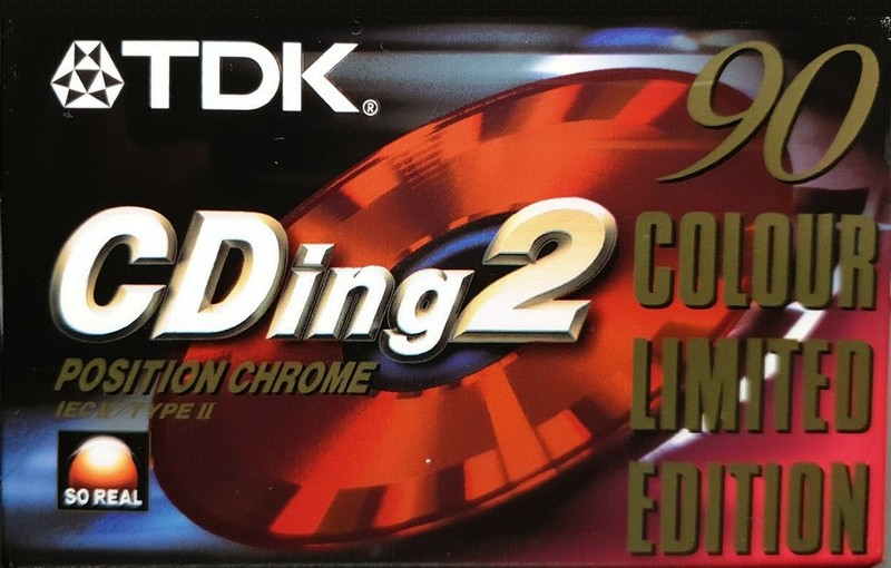 Compact Cassette TDK CDing 2 90 "CDING2-90REC Colour Limited Edition" Type II Chrome 2001 Europe