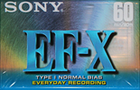 Compact Cassette Sony EF-X 60 Type I Normal 1996 North America