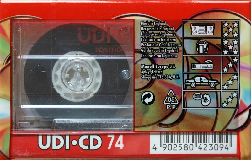 Compact Cassette Maxell UDI-CD 74 Type I Normal 1998 Europe