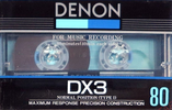 Compact Cassette Denon DX3 80 Type I Normal 1984 Japan