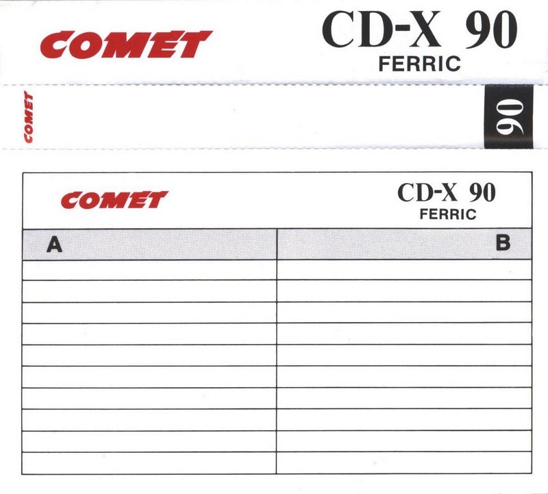 Compact Cassette Comet CD-X 90 Type I Normal 1985 Turkey