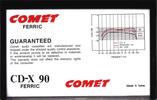 Compact Cassette Comet CD-X 90 Type I Normal 1985 Turkey