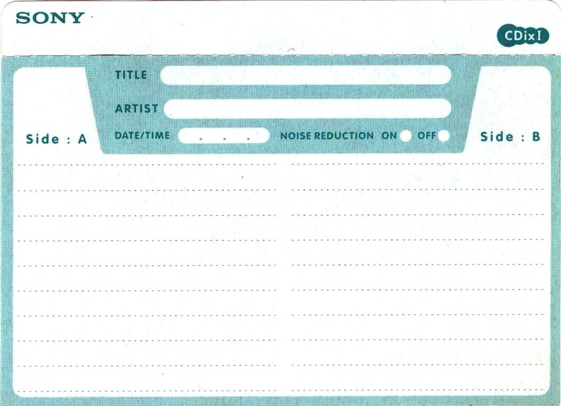 Compact Cassette: Sony  - CDix I 74
