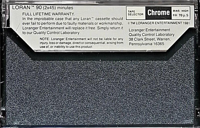 Compact Cassette Loran 90 Type II Chrome 1981 USA