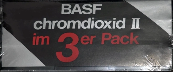 3 pack BASF Chromdioxid II 90 "Profis fahren" Type II Chrome 1979 Germany