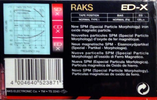 Compact Cassette RAKS ED-X 100 Type I Normal 1993 Europe