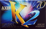 Compact Cassette AXIA K2 70 "K2B 70" Type II Chrome 1995 Japan