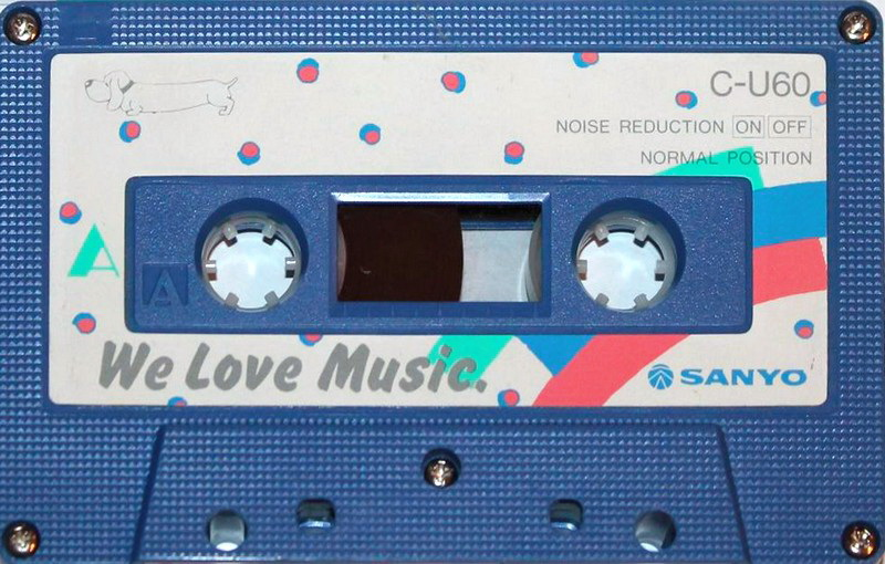 Compact Cassette Sanyo We Love Music 60 "Blue" Type I Normal 1983 Japan