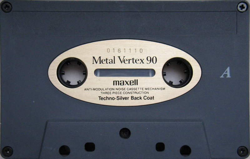 Compact Cassette Maxell Metal Vertex 90 Type IV Metal 1988 USA