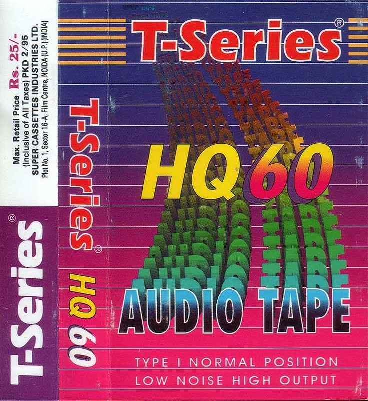 Compact Cassette T-Series 60 "HQ" Type I Normal 1995 India