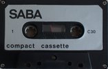 Compact Cassette Saba 30 Type I Normal Germany
