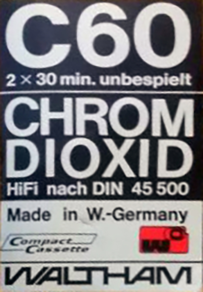 Compact Cassette Waltham 60 Type II Chrome 1979 Germany