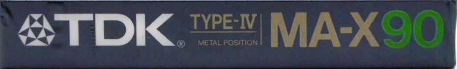 Compact Cassette TDK MA-X 90 Type IV Metal 1986 North America