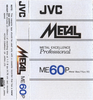 Compact Cassette JVC Metal / ME 60 "ME60P" Type IV Metal 1981 Europe