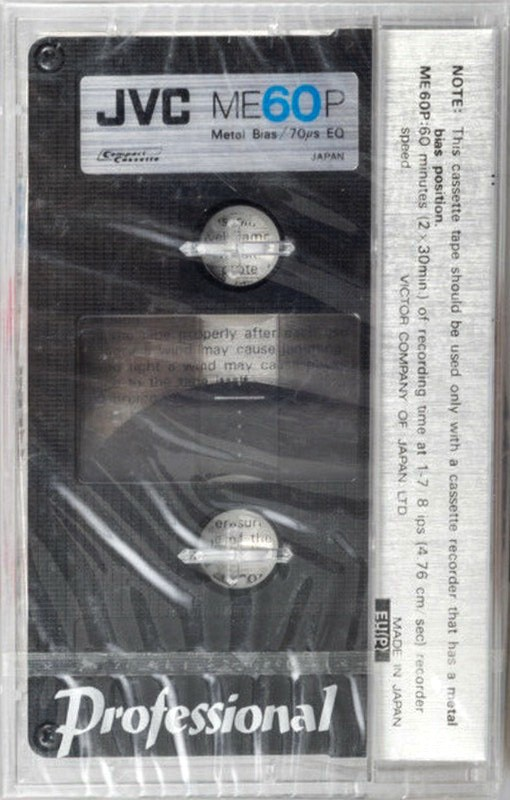 Compact Cassette JVC Metal / ME 60 "ME60P" Type IV Metal 1981 Europe