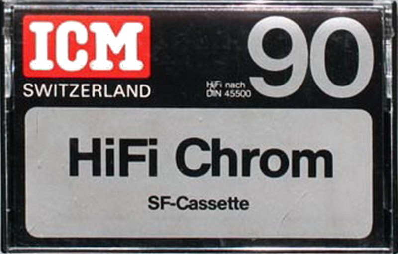 Compact Cassette ICM HIFI Chrom 90 "SF-Cassette" Type II Chrome 1981 Europe