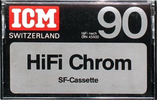 Compact Cassette ICM HIFI Chrom 90 "SF-Cassette" Type II Chrome 1981 Europe